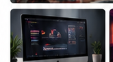Analytics dashboard shown on a desktop monitor